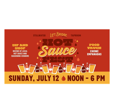 Hot sauce fest event announcement with date and time.