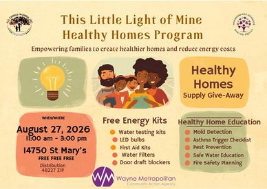 Flyer for a healthy homes program giving away free energy kits.