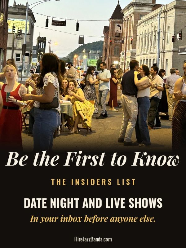 Couples dancing on North 4th Street at Date Night in Steubenville. Join the Insiders list to get Dat