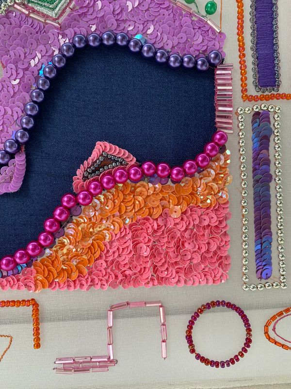 Tambour Embroidery Frame from Year 2 at the Royal School of Needlework ©Millie Darnell-Hayes, 2022