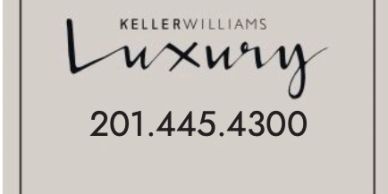 Keller Williams Luxury real estate contact number on a beige background.
