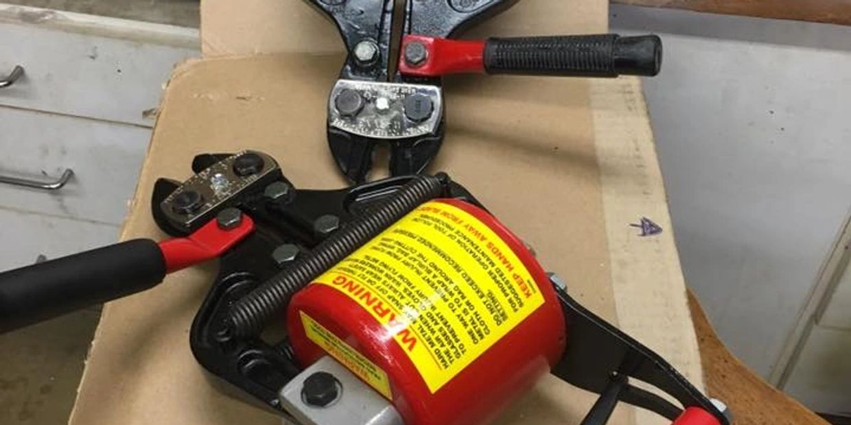 two HK Porter 9190 wire cutters that have been repaired by ZRM Tool Repair