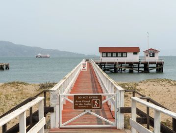 The warming hut pier.  Crissy Field Family Event