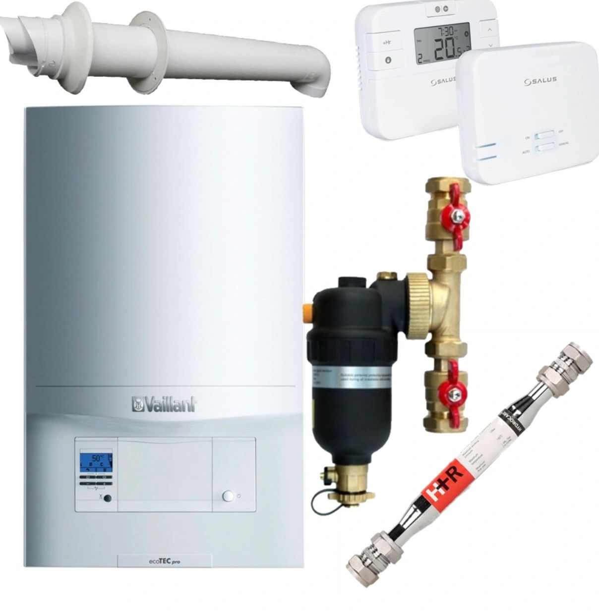 Installation of vaillant boiler with flush