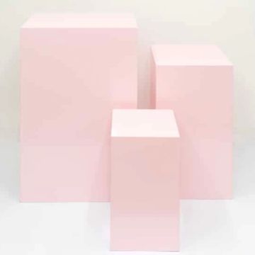 Pink Acrylic Square Plinths