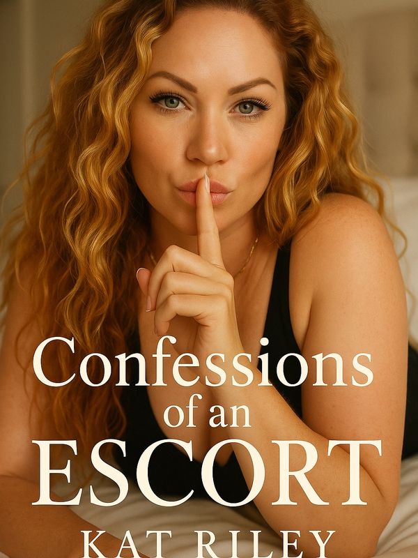 Woman with finger on lips in "Confessions of an Escort" book cover.
