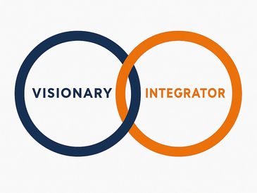 Two overlapping circles labeled Visionary and Integrator.