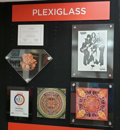 Some samples of different Plexiglass applications.
