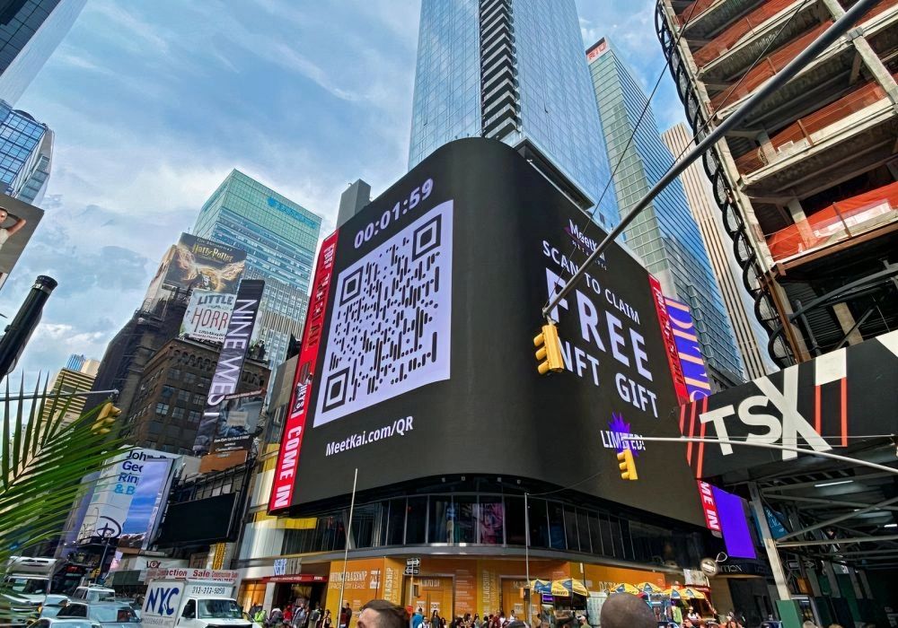 The enormous electronic billboards and video screens that had come to represent the city that never sleeps