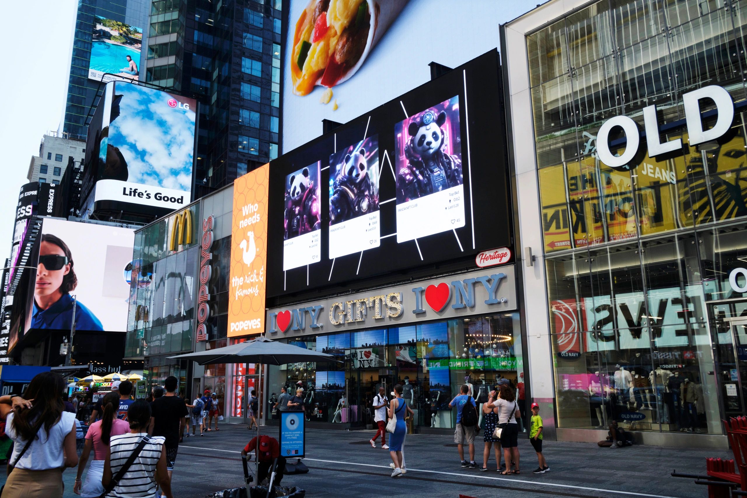 Panda NFT Campaign, Times Square