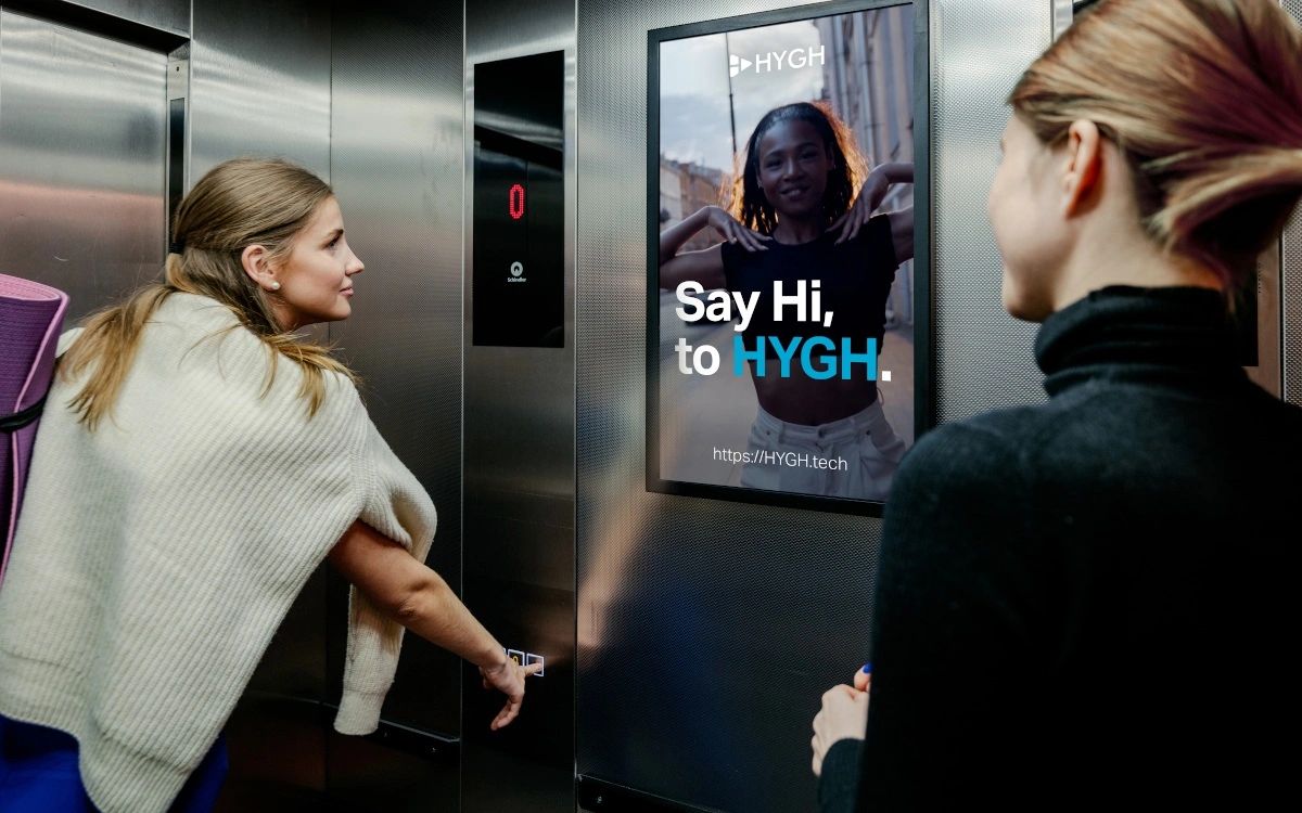Elevator advertising offers high visibility and reach with its strategically placed screens. 