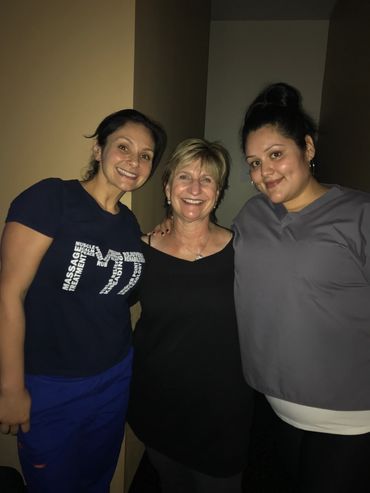 Elements Massage Therapy Team Members Sarah, Lynn, Leny