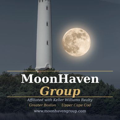 MoonHaven Group logo with lighthouse and full moon background.