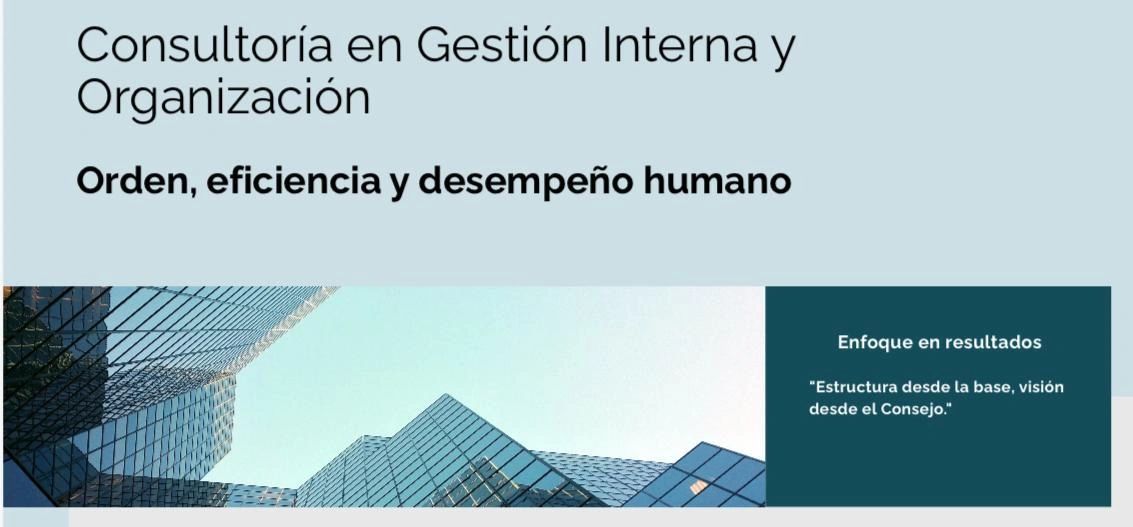 Gestión interna, controles y estructura organizacional para rentabilidad y escalabilidad progresiva.