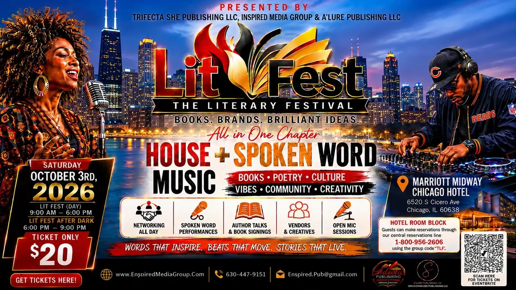 THE LIT FEST AFTER DARK, HOUSE MUSIC AND SPOKEN WORD $20 per person.