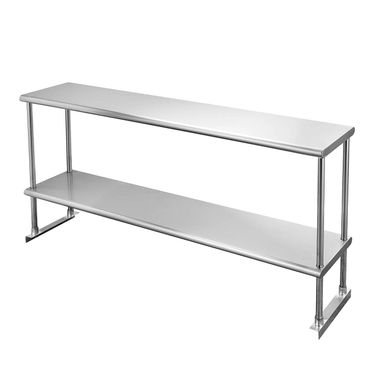 stainless steel double deck over shelf