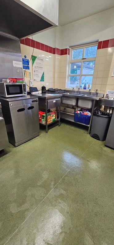 Commercial kitchen clean