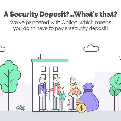 *“We've partnered with Obligo, which means qualified renters don't have to pay a security deposit."