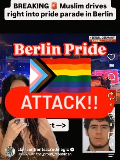 News headline about a Berlin Pride parade attack.