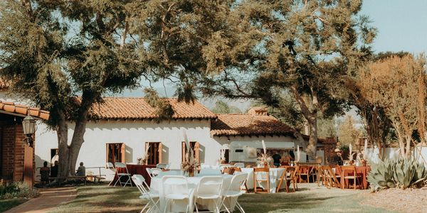 Outdoor wedding and party venue in the historic Asistencia courtyard located in Redlands