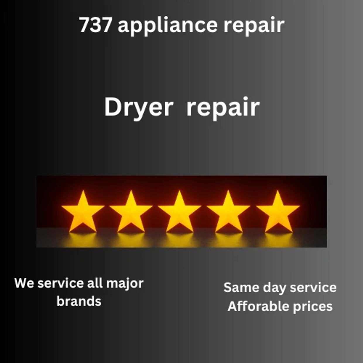 Dryer repair service in South West Austin area