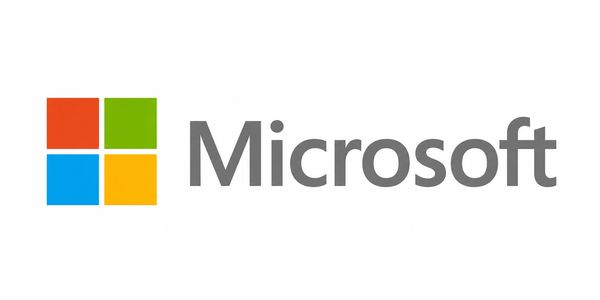 Logo de Microsoft con cuatro cuadros de colores.