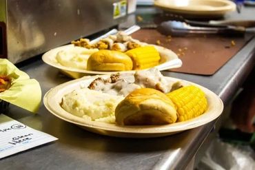 A Plate WIth Dishes On A White Plate