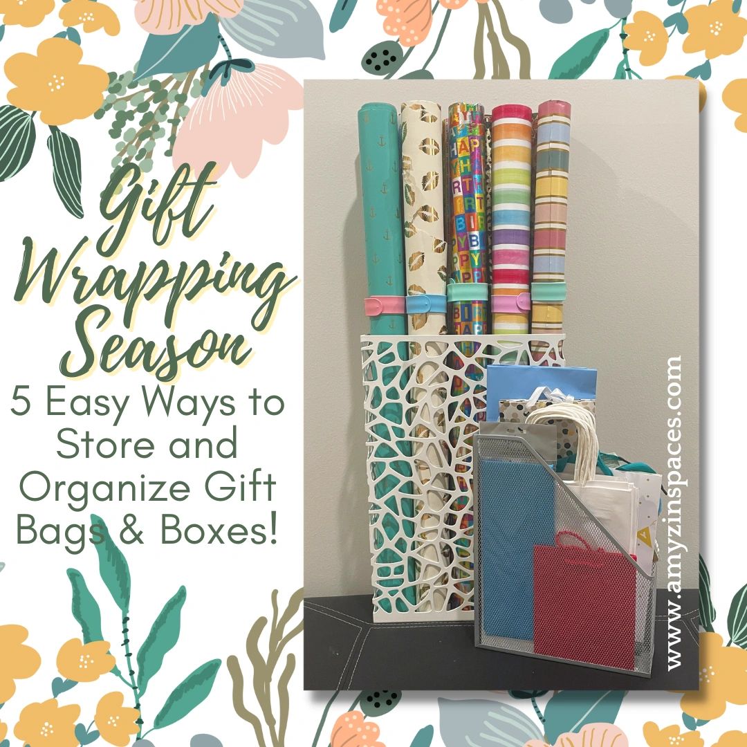  Gift Bag Organizer - Storage for Gift Bags, Bows