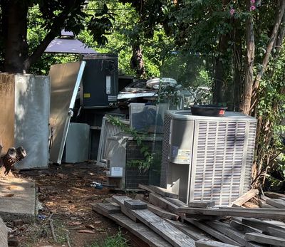 A/C Unit in backyard