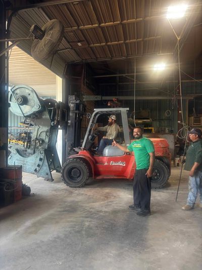 Heavy equipment removal in Fort Worth. We removed 61 tons of heavy machinery in Fort Worth.