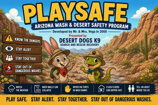 Desert Dogs K9 Search and Rescue Recovery Golden Valley, AZ