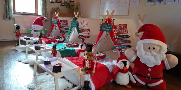 Manx TeePees Sleepover events - Christmas Theme - Isle Of Man Teepee Slumber Party