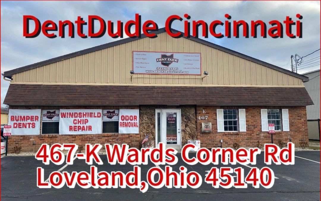 Dent Dude Cincinnati  located at 467-K Wards Corner Rd. Loveland, Oh 45140
Paintless dent repair 