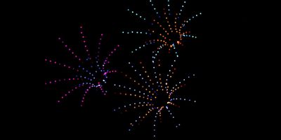 drones in shape of fireworks