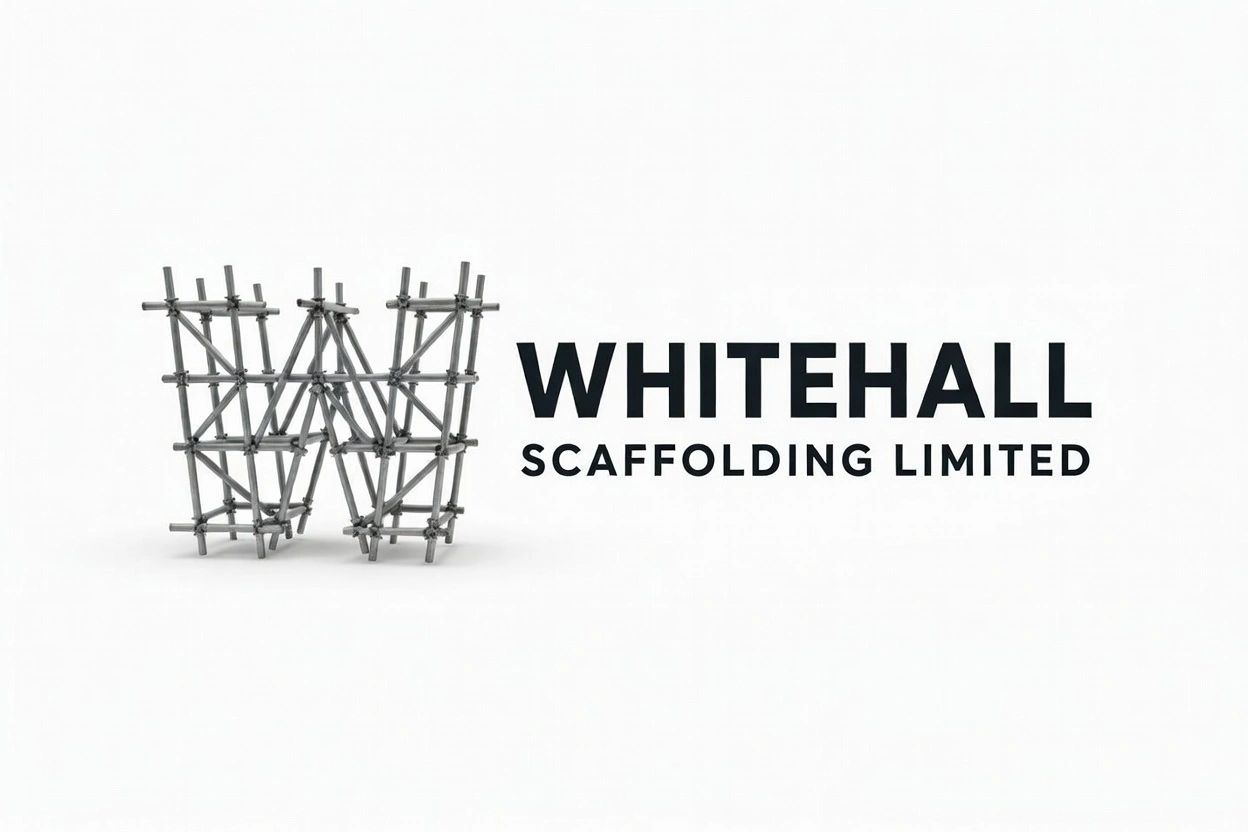 Logo of Whitehall Scaffolding Limited with a scaffolding-constructed 'W'.