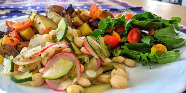 Salad and roasted Veggies