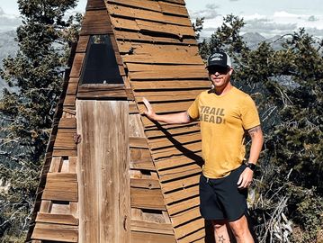 Richland Teacher Forrest McKinnis hiking Red Top Fire Lookout in Cle Elem, Washington