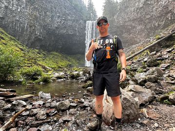 Forrest McKinnis enjoys breathtaking Tamanawas Falls Hiking Adventure - A Nature Enthusiast's hike.