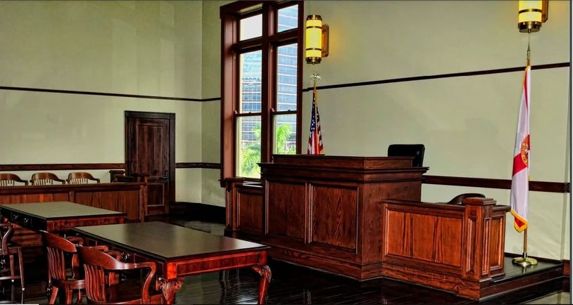 Empty Courtroom Interior