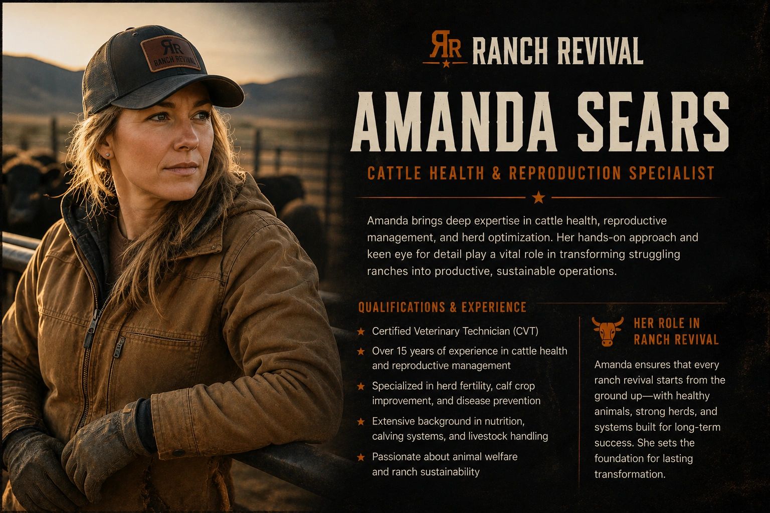 Amanda Sears, cattle health and reproduction specialist at Ranch Revival.