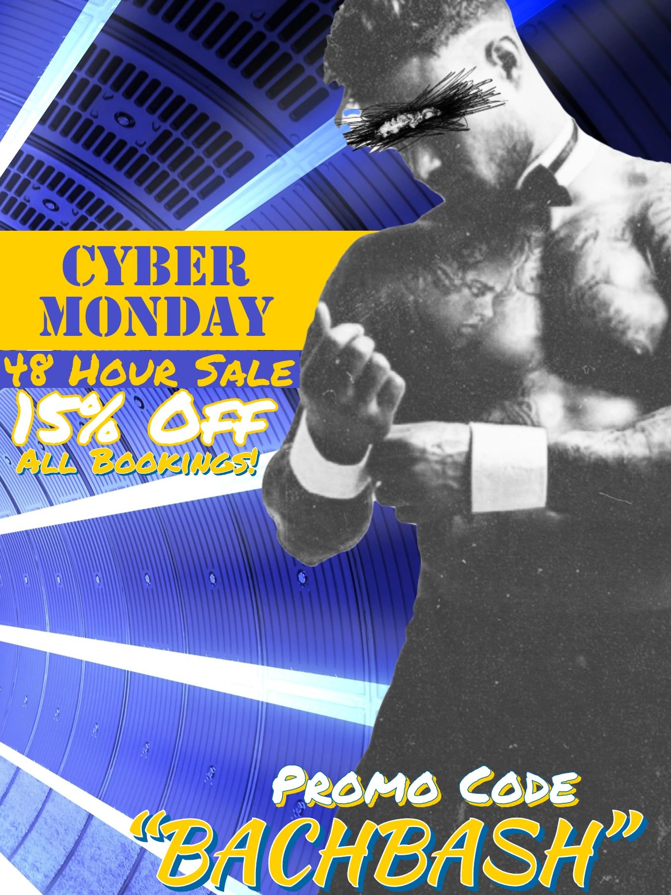 Cyber Monday with A Butler Company. Save 15% on all bookings of our buff butlers for your next party