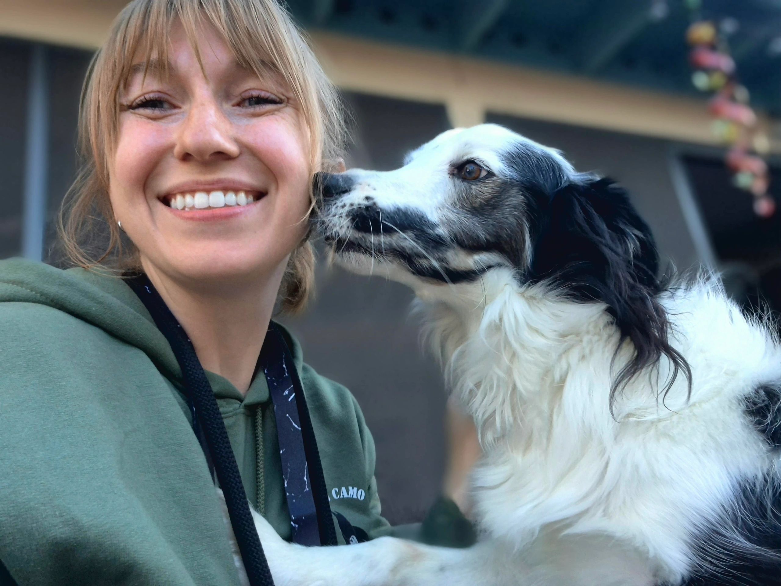 Sierra Vista pet sitter Morgan with client Dino.
