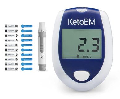 ketone meter device with test stripes and needles
