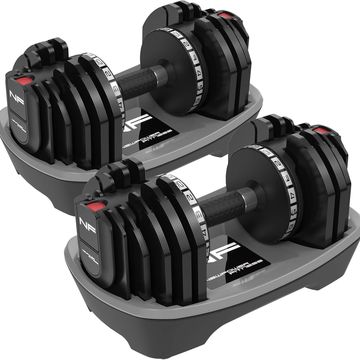 Newpower Fitness 25kg/36kg Adjustable Dumbbell set for Saving Place, 18 Dumbbells in Single Weight w