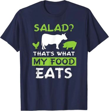 carnivore funny t-shirt blue