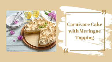 carnivore cake with meringue topping