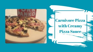 carnivore pizza with creamy pizza sauce