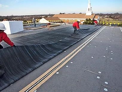 commercial flat roof installation