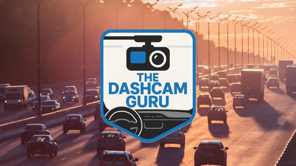 Multiple dash cameras mounted inside a vehicle's windshield.