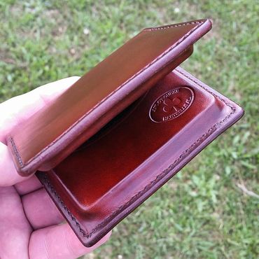 A brown leather wallet